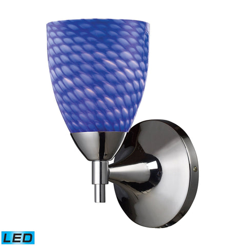 Celina 1-Light Sconce in Polished Chromw with Sapphire Glass - LED Offering Up To 800 Lumens (60 Wat Wall Elk Lighting 