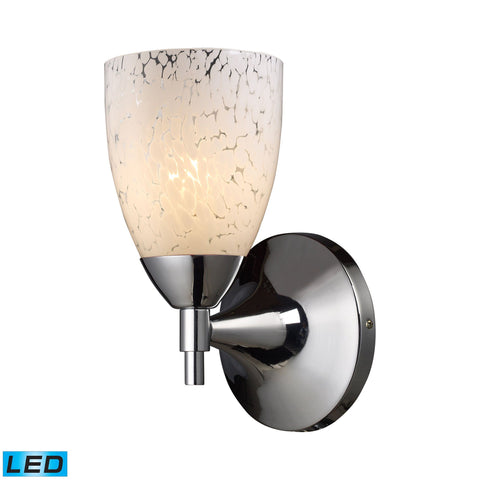 Celina 1 Light LED Sconce In Polished Chrome And Snow White Wall Sconce Elk Lighting 