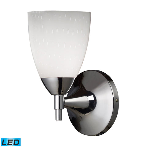 Celina 1 Light LED Sconce In Polished Chrome And Simple White Wall Sconce Elk Lighting 