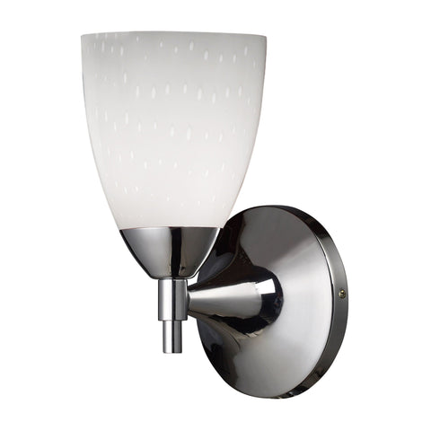 Celina 1 Light Sconce In Polished Chrome And Simple White Wall Sconce Elk Lighting 