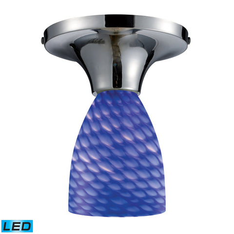 Celina 1-Light Semi-Flush in Polished Chrome and Sapphire Glass - LED Offering Up To 800 Lumens (60 Ceiling Elk Lighting 