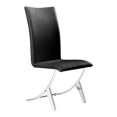 Delfin Dining Chair Black (Set of 2) Furniture Zuo 