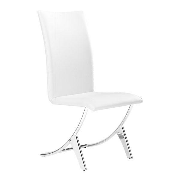 Delfin Dining Chair White (Set of 2) Furniture Zuo 