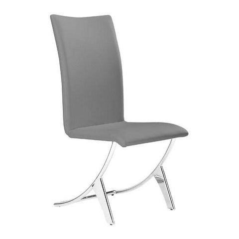 Delfin Dining Chair Gray (Set of 2) Furniture Zuo 