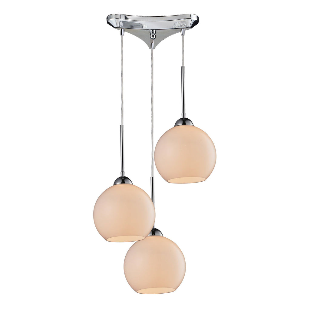 Cassandra 3 Light Pendant In Polished Chrome Ceiling Elk Lighting 