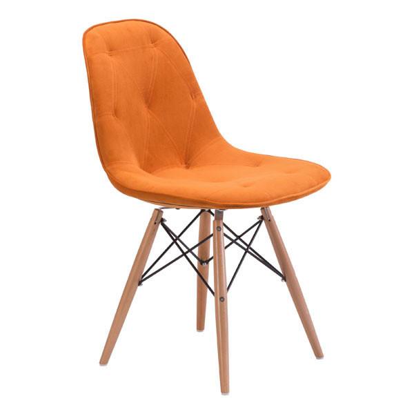 Probability Dining Chair Orange Furniture Zuo 