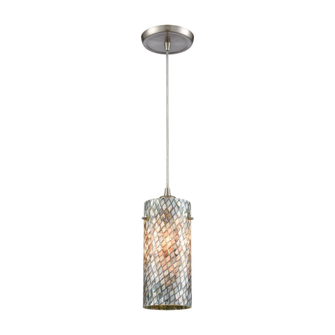 Capri 1 Pendant Satin Nickel Ceiling Elk Lighting 