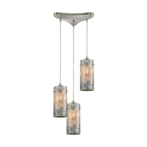 Capri 3 Pendant Satin Nickel Ceiling Elk Lighting 