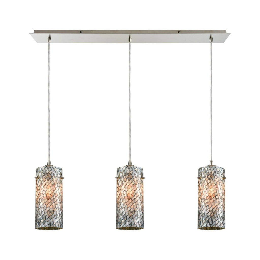 Capri 3 Pendant Satin Nickel Ceiling Elk Lighting 