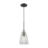 Hand-Formed Glass 1 Pendant Oil Rubbed Bronze Ceiling Elk Lighting 