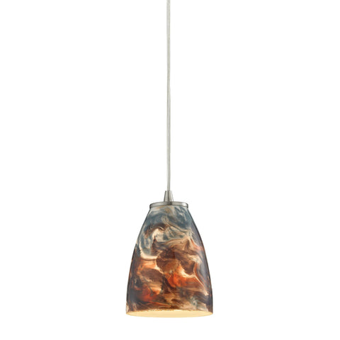 Abstractions 7"w Satin Nickel Mini Pendant Ceiling Elk Lighting Default Value 