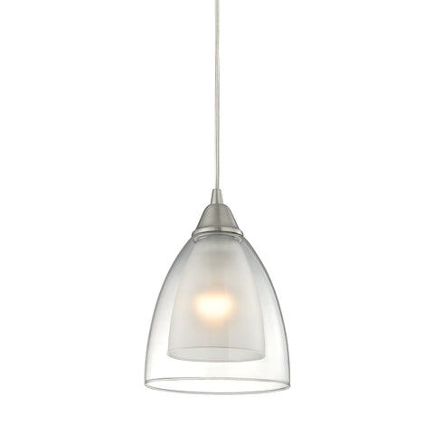 Layers Pendant In Satin Nickel And Clear Glass Ceiling Elk Lighting 