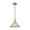 Hand-Formed Glass 1 Pendant Satin Brass Ceiling Elk Lighting 