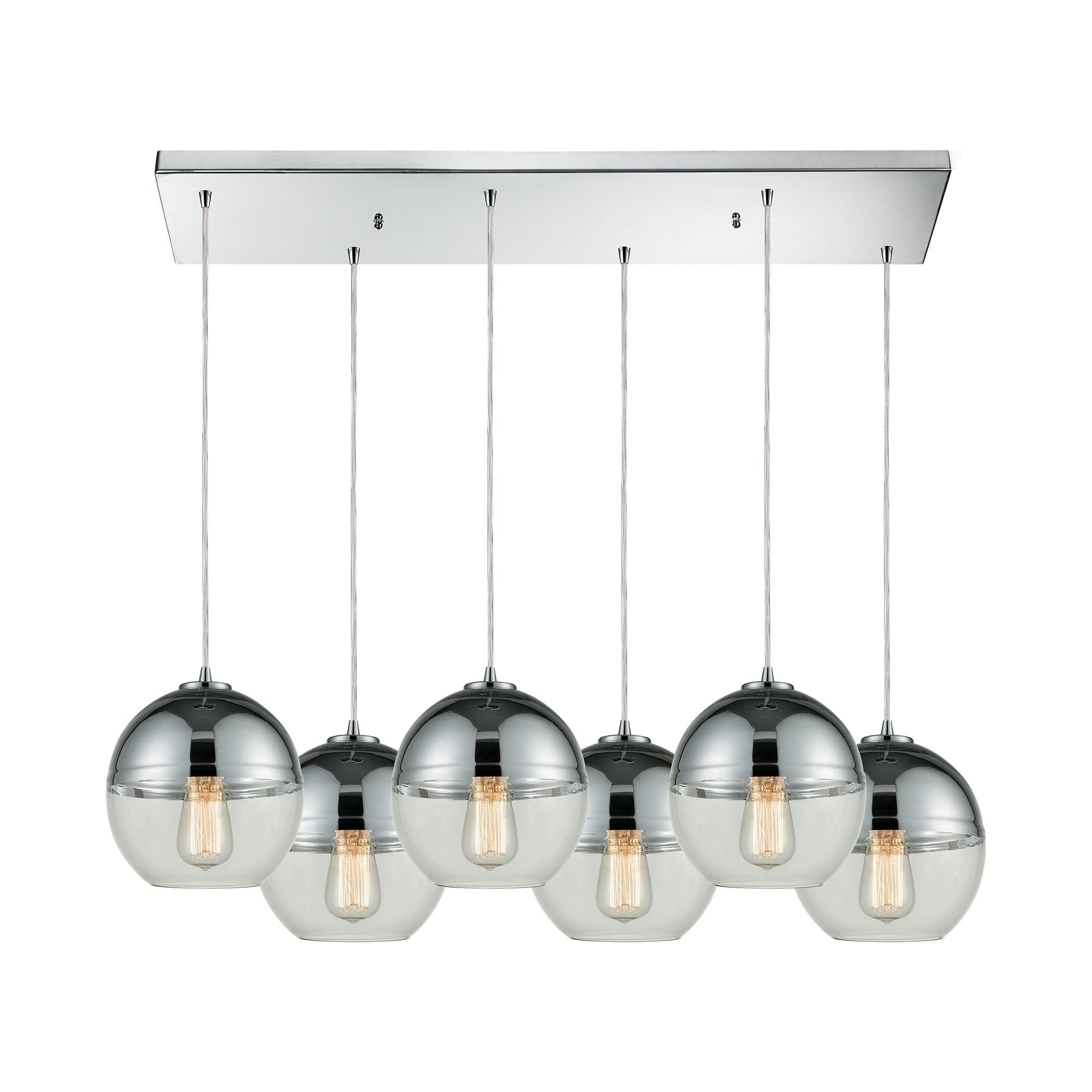 Revelo 6 Pendant Polished Chrome Ceiling Elk Lighting 