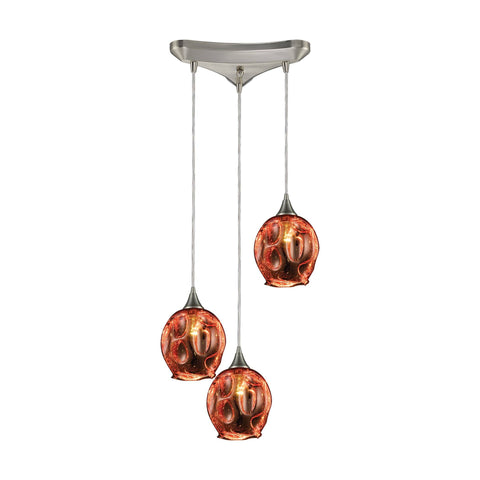 Morph 3 Pendant Satin Nickel Ceiling Elk Lighting 