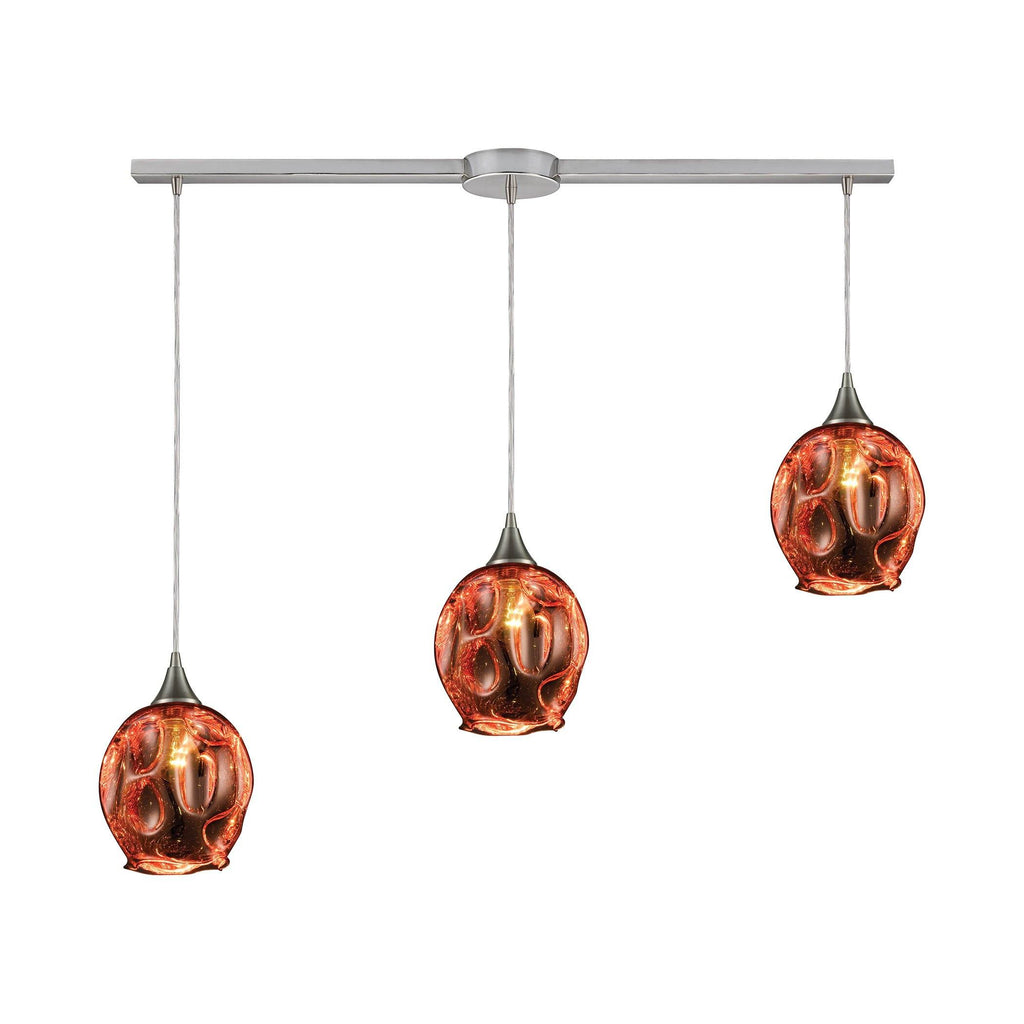 Morph 3 Pendant Satin Nickel Ceiling Elk Lighting 