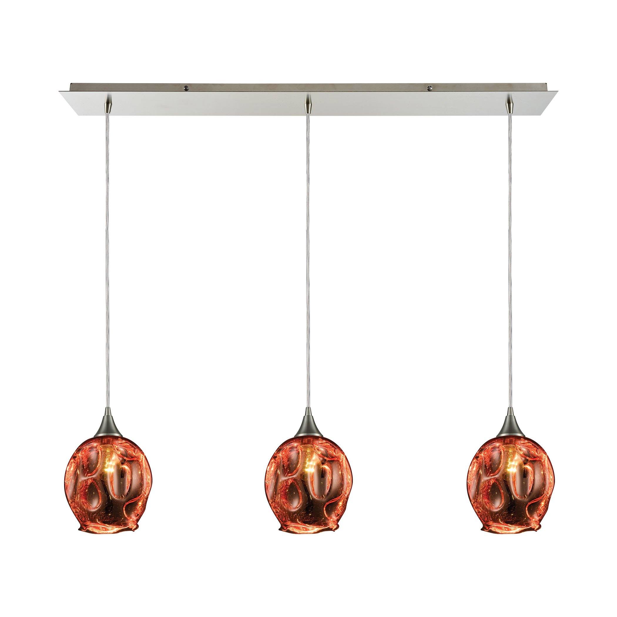 Morph 3 Pendant Satin Nickel Ceiling Elk Lighting 