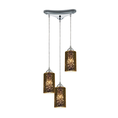 Illusions 3 Light Pendant In Polished Chrome Ceiling Elk Lighting 