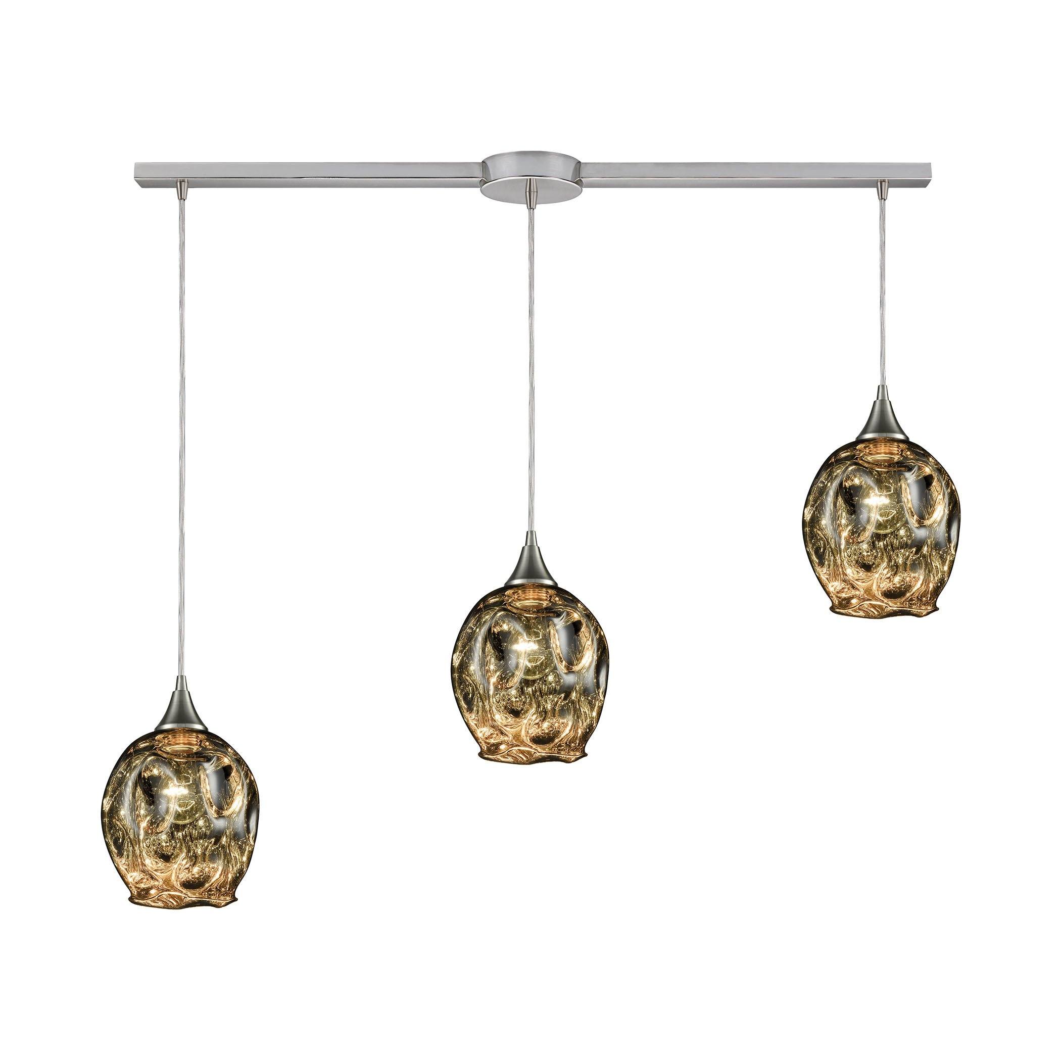 Morph 3 Pendant Satin Nickel Ceiling Elk Lighting 