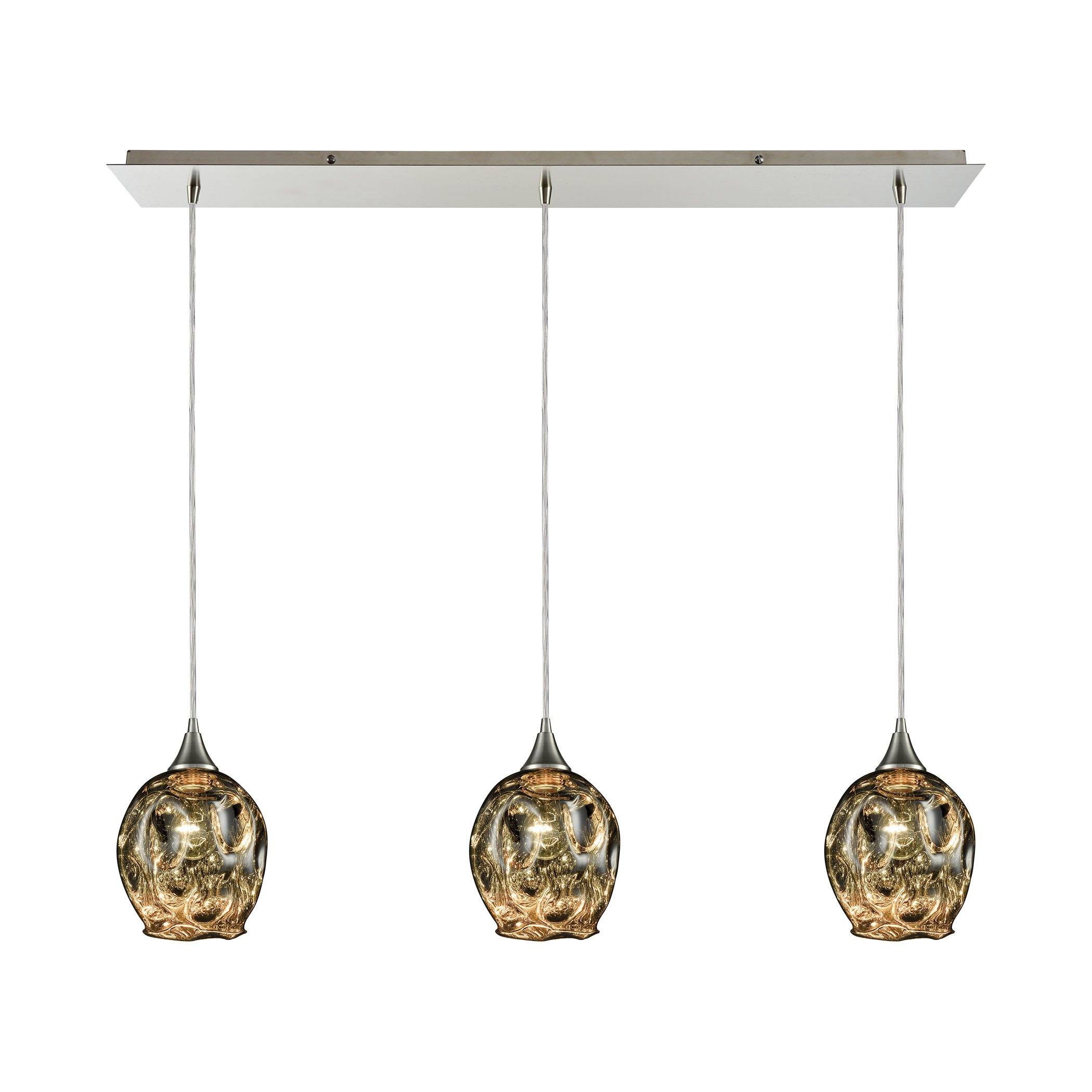 Morph 3 Pendant Satin Nickel Ceiling Elk Lighting 