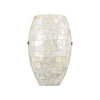 Capri 1-Light Sconce in Satin Nickel with Glass/Capiz Shells Wall Elk Lighting 