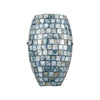 Capri 1-Light Sconce in Satin Nickel with Glass/Gray Capiz Shells Wall Elk Lighting 