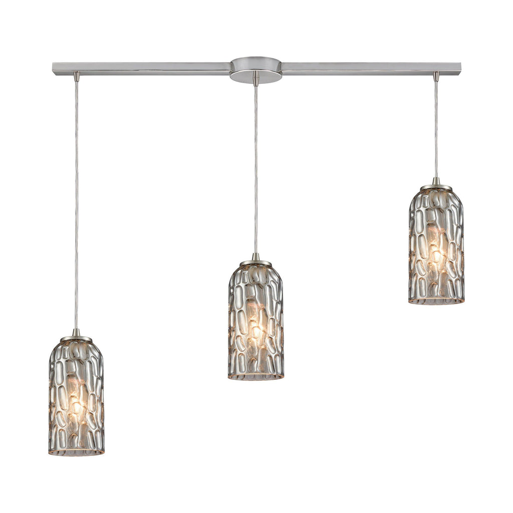 Ansegar 3 Pendant Satin Nickel Ceiling Elk Lighting 