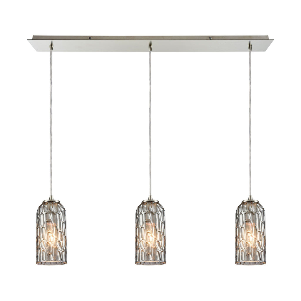 Ansegar 3 Pendant Satin Nickel Ceiling Elk Lighting 