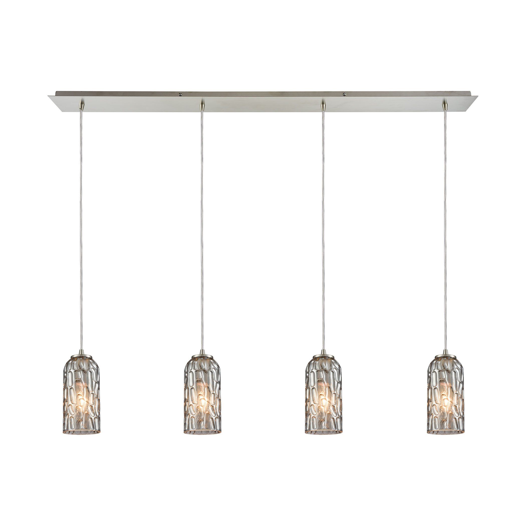 Ansegar 4 Pendant Satin Nickel Ceiling Elk Lighting 