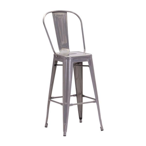 Elio Bar Chair Gunmetal (Set of 2) Furniture Zuo 