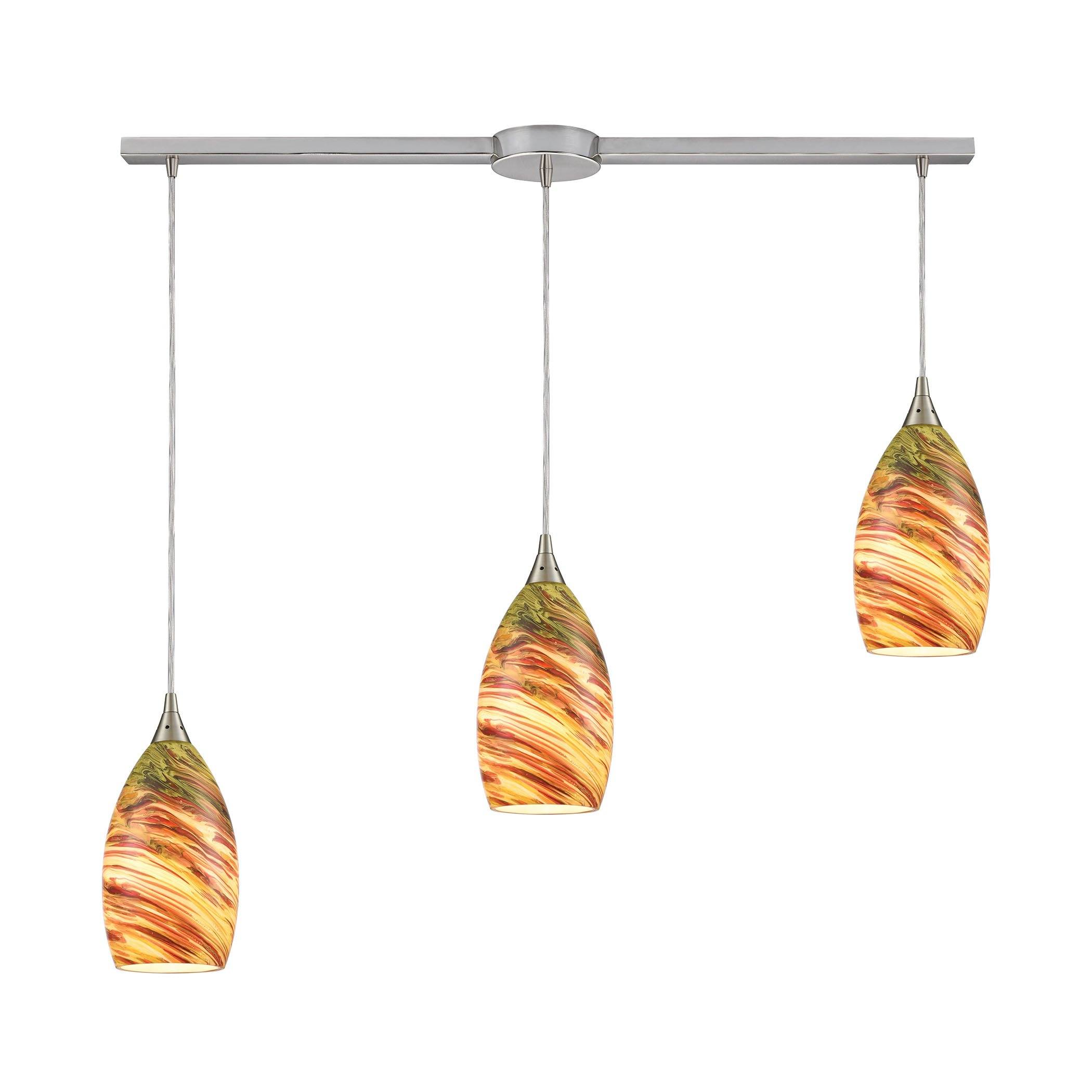 Collanino 3 Pendant Satin Nickel Ceiling Elk Lighting 