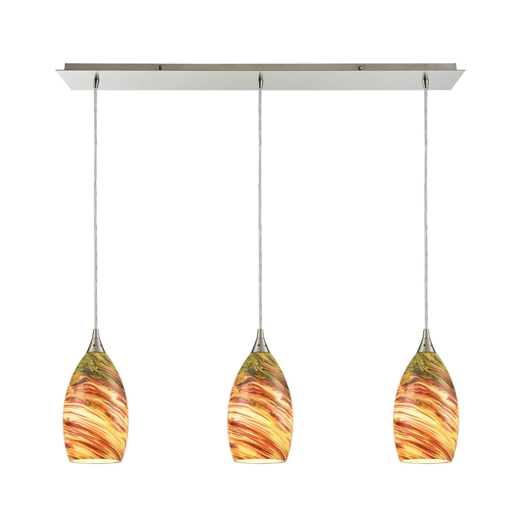 Collanino 3 Pendant Satin Nickel Ceiling Elk Lighting 