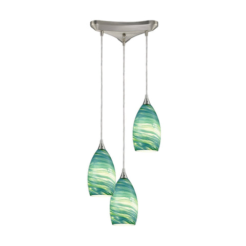 Collanino 3 Pendant Satin Nickel Ceiling Elk Lighting 