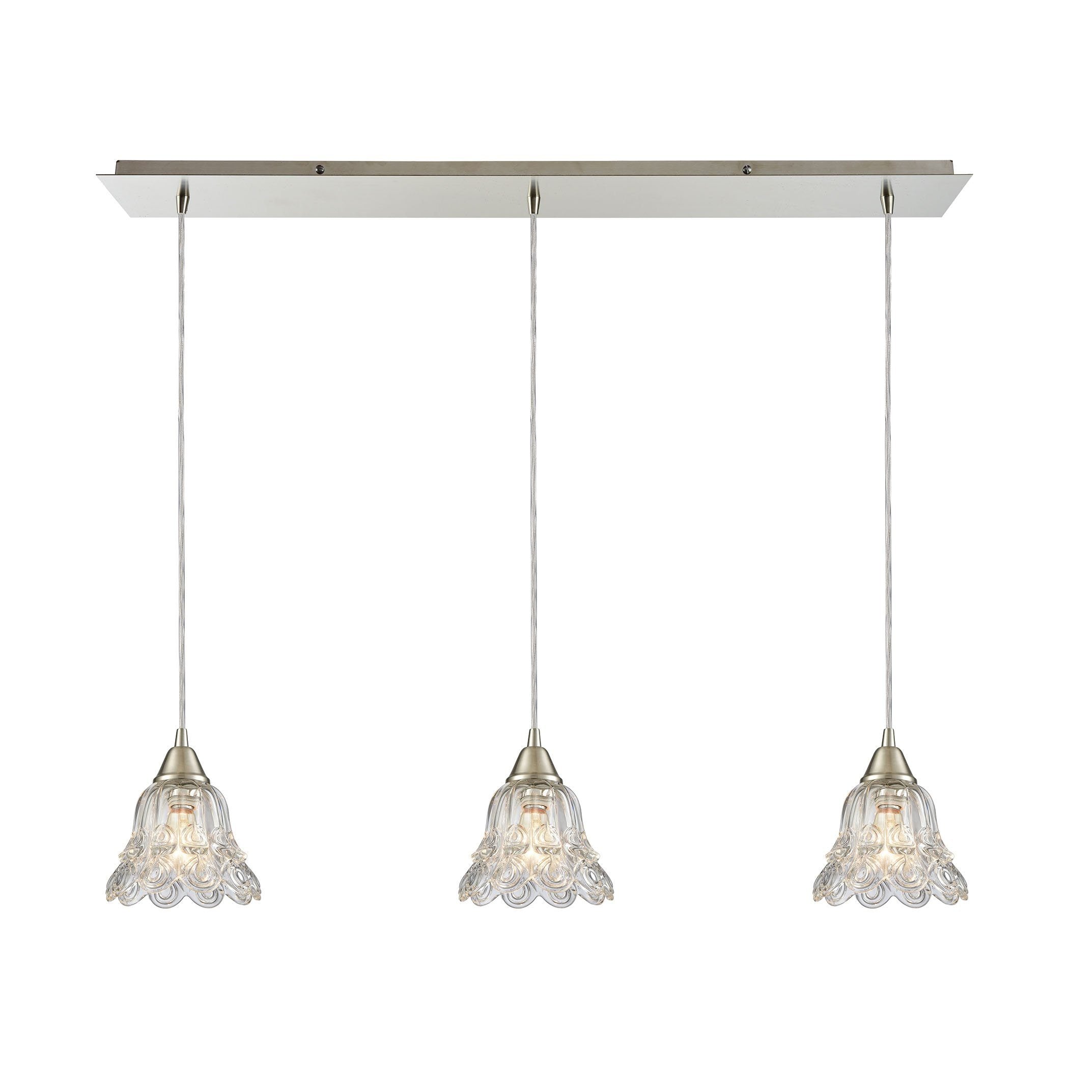 Walton 3 Pendant Satin Nickel Ceiling Elk Lighting 