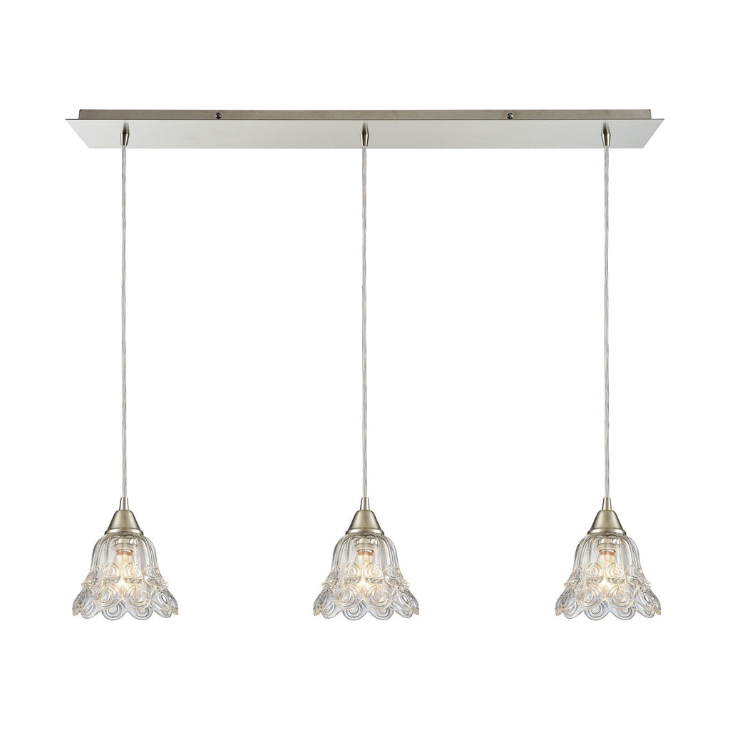 Walton 3 Pendant Satin Nickel Ceiling Elk Lighting 