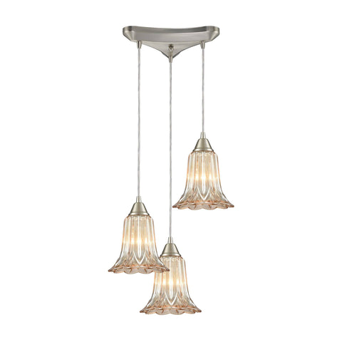 Walton 3 Pendant Satin Nickel Ceiling Elk Lighting 