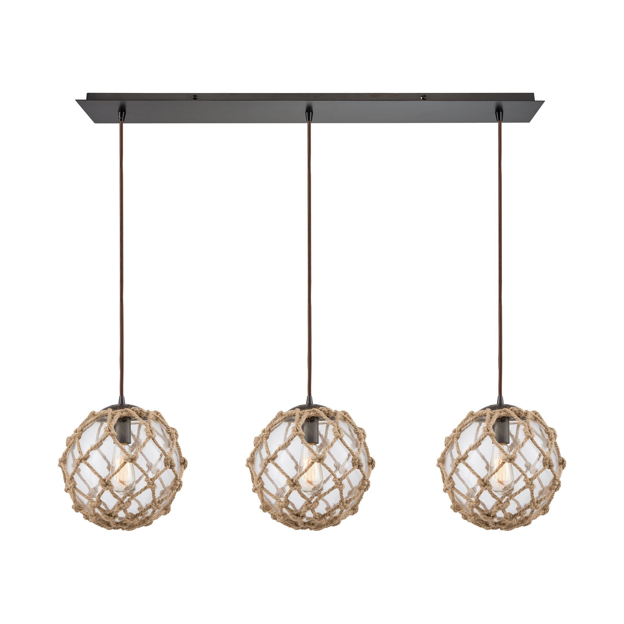 Coastal Inlet 3 Pendant Oil Rubbed Bronze Ceiling Elk Lighting 