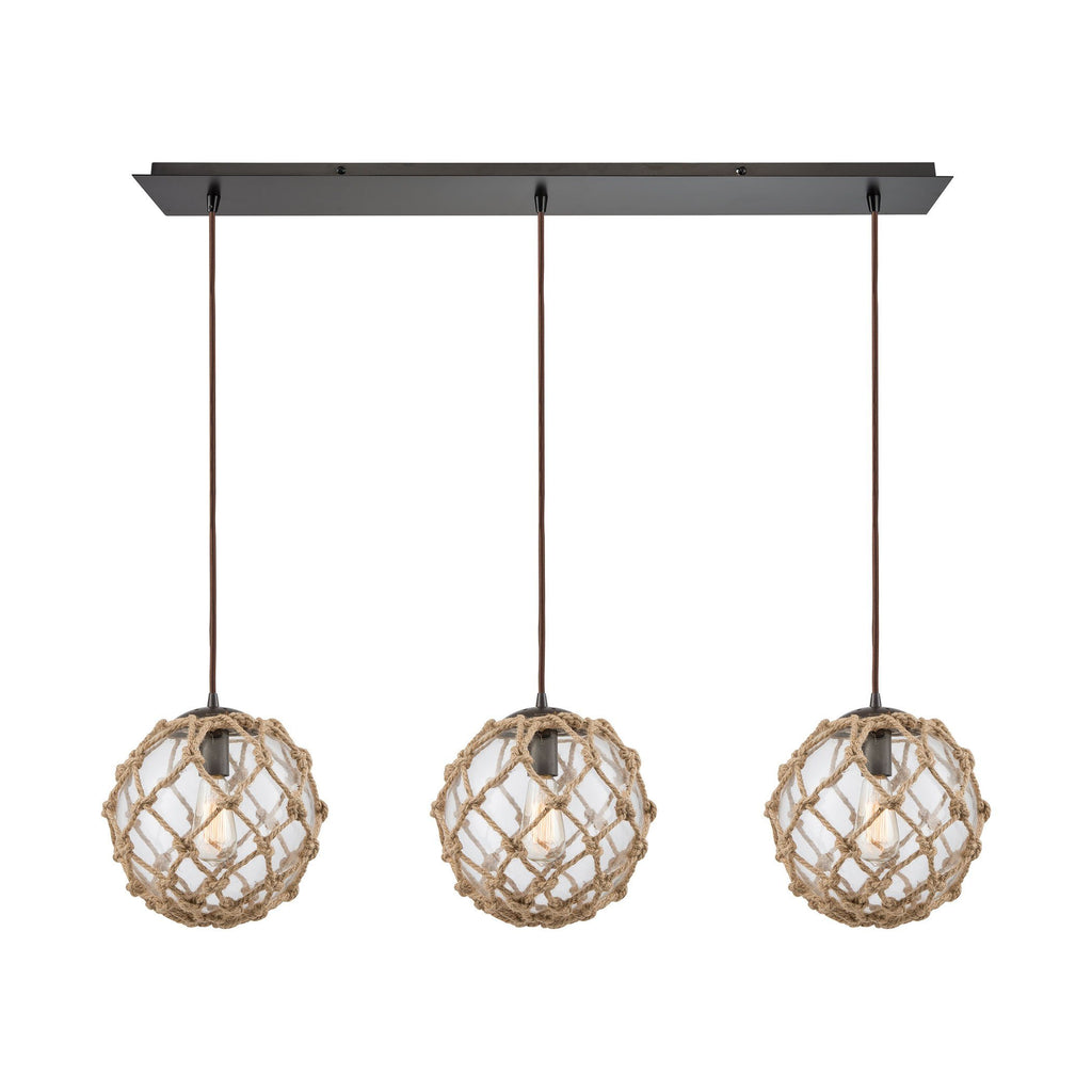 Coastal Inlet 3 Pendant Oil Rubbed Bronze Ceiling Elk Lighting 