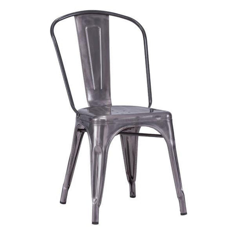 Elio Dining Chair Gunmetal (Set of 2) Furniture Zuo 