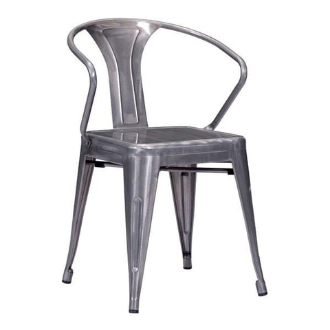 Helix Dining Chair Gunmetal (Set of 2) Furniture Zuo 
