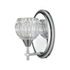 Kersey 1-Light Vanity Light in Polished Chrome with Clear Crystal Wall Elk Lighting 