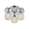 Kersey 12"w Chrome Semi Flush Mount with Clear Crystal Ceiling Elk Lighting Default Value 