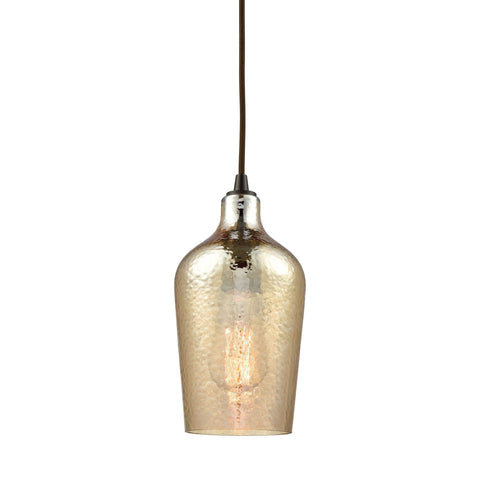 Hammered Glass Pendant In Oil Rubbed Bronze With Hammered Amber Plated Glass Ceiling Elk Lighting 