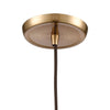 Barrel Series 7"w Brass Mini Pendant with Clear Glass Ceiling Elk Lighting 