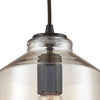 Barrel Series 7"w Bronze Mini Pendant with Champagne Glass Ceiling Elk Lighting 
