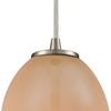 Villiska 5"w Satin Nickel Mini Pendant with Peach Glass Ceiling Elk Lighting 