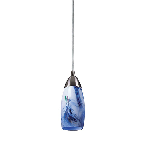 Milan Pendant In Satin Nickel And Mountain Glass Ceiling Elk Lighting 