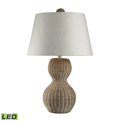 Sycamore Hill Rattan LED Table Lamp in Light Natural Finish Lamps Dimond Lighting 