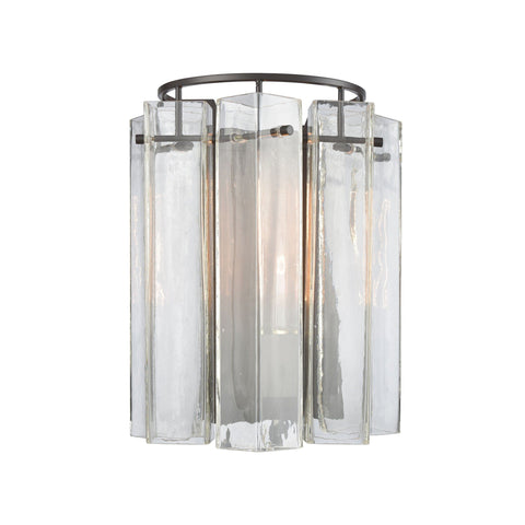 Cubic Glass Wall Sconce Oil Rubbed Bronze Wall Elk Lighting 