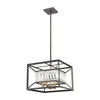 Starlight 4-Light Pendant in Charcoal with Clear Crystal Ceiling Elk Lighting 